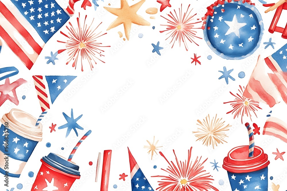 Obraz premium USA independence day background