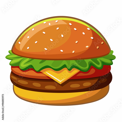 Premium Burger Vector Graphic for Menus & Advertising,High-Quality Burger Vector Art for Menus & Ads,Stylish Burger Vector Graphics,Eye-Catching Burger Vector Design for Ads and Menus