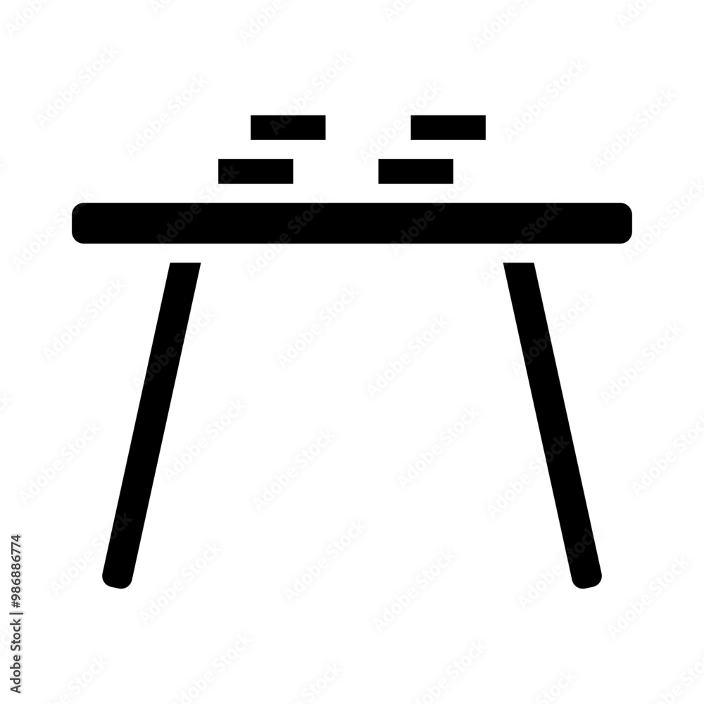 Desk Vector Glyph Icon Design Desk Vector Glyph Icon Design