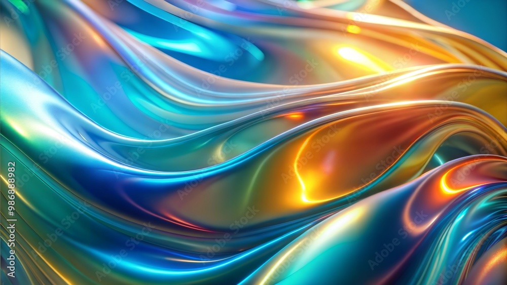 Holographic Neon Fluid Abstract Background Holographic Neon Fluid Abstract Background