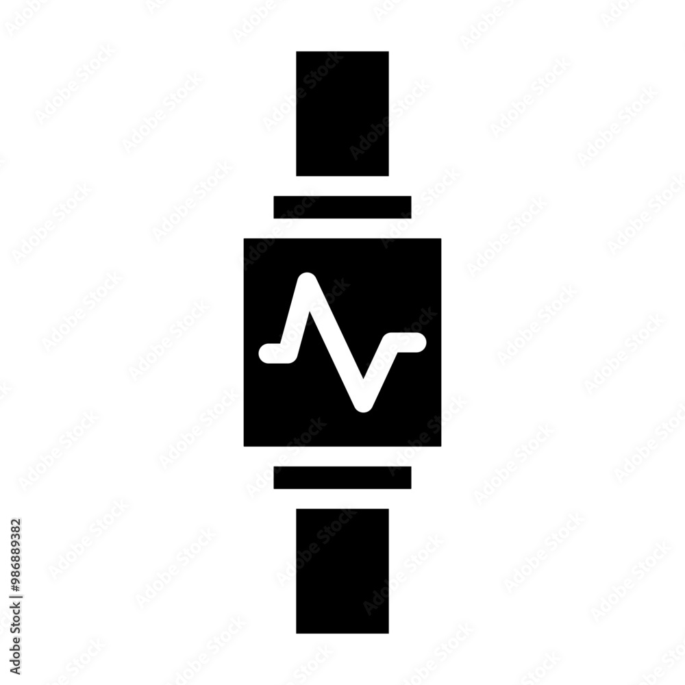 Fitness Tracker Vector Glyph Icon Design Fitness Tracker Vector Glyph Icon Design