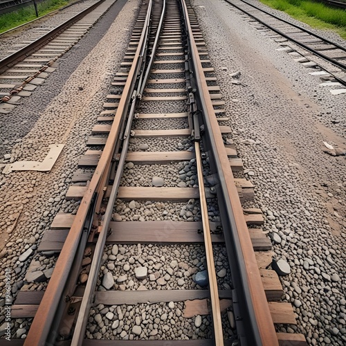 railway tracks in the countryside