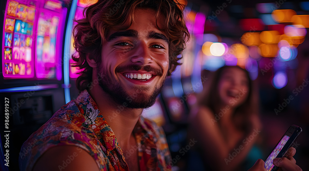 A Young Man with Wavy Hair and a Beard Excitedly Wielding a Video Game Controller, Fully Immersed in a Virtual Gaming Experience, Showcasing Enthusiasm, Fun, and Digital Adventure
A Young Man with Wavy Hair and a Beard Excitedly Wielding a Video Game Controller, Fully Immersed in a Virtual Gaming Experience, Showcasing Enthusiasm, Fun, and Digital Adventure