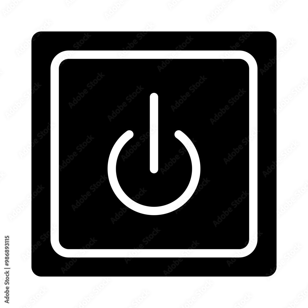 Start Button Vector Glyph Icon Design Start Button Vector Glyph Icon Design