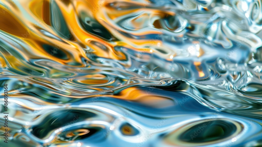 Abstract reflections on a glass table, creating distorted and artistic patterns Abstract reflections on a glass table, creating distorted and artistic patterns