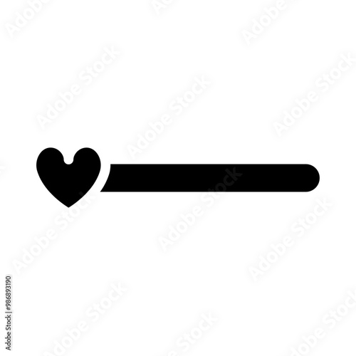 Health Bar Vector Glyph Icon Design