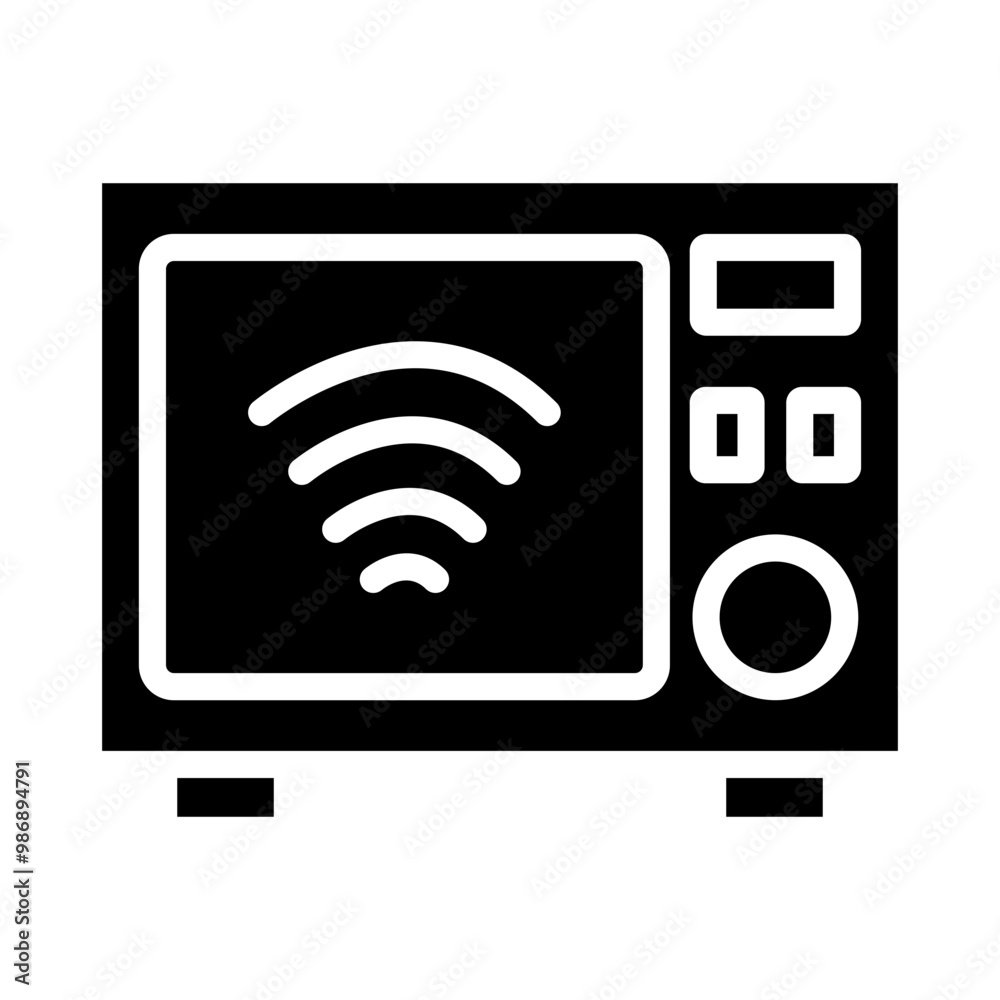 Smart Oven Vector Glyph Icon Design Smart Oven Vector Glyph Icon Design