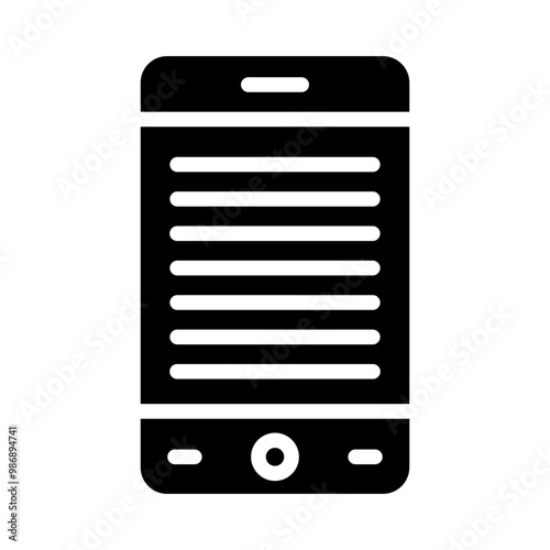 eReader Vector Glyph Icon Design