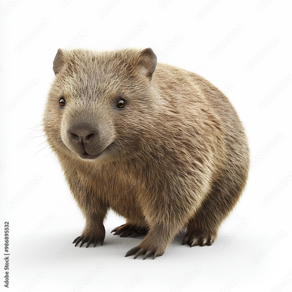 Fototapeta premium European otter lutra on white background