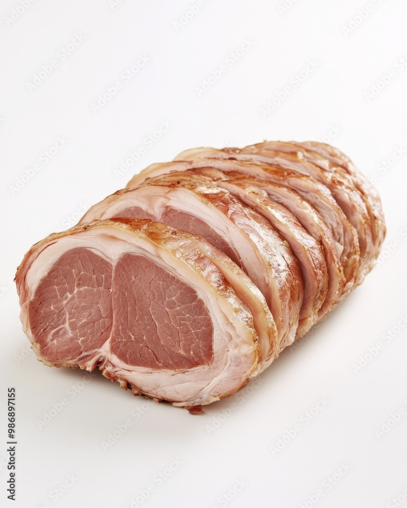 Whole pork roast isolate on clean white background Whole pork roast isolate on clean white background