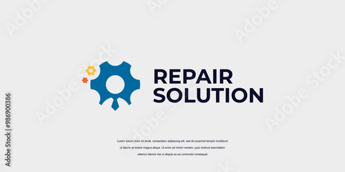 Repair service logo template design vector