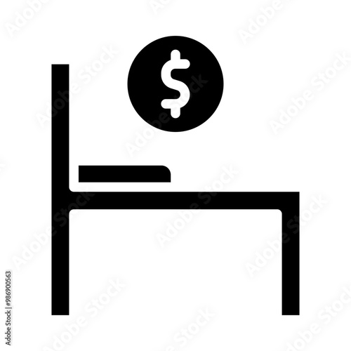 Passive Income Vector Glyph Icon Design
