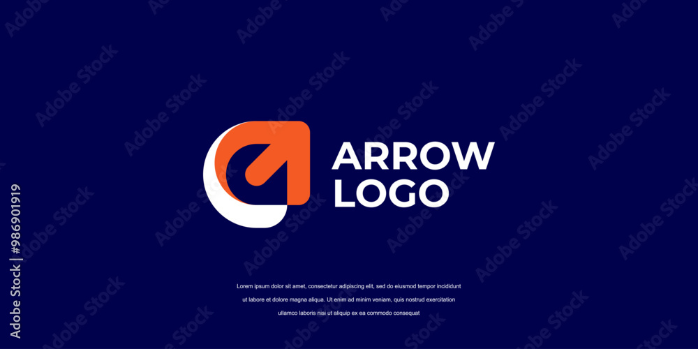 Letter A arrow logo design