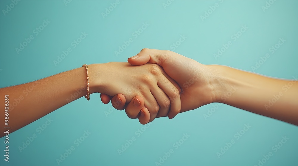 Hands Shaking in Commitment and Agreement Hands Shaking in Commitment and Agreement