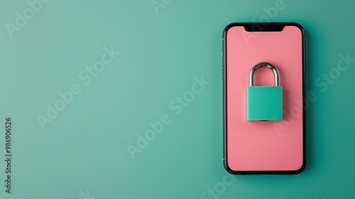 A smartphone with a locked padlock on the screen, emphasizing mobile encryption and the necessity of cybersecurity in protecting personal data.