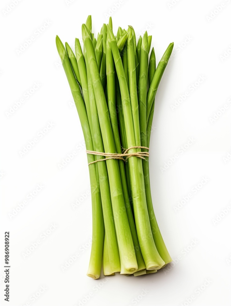 Fototapeta premium Asparagus isolated on white background. Generative ai