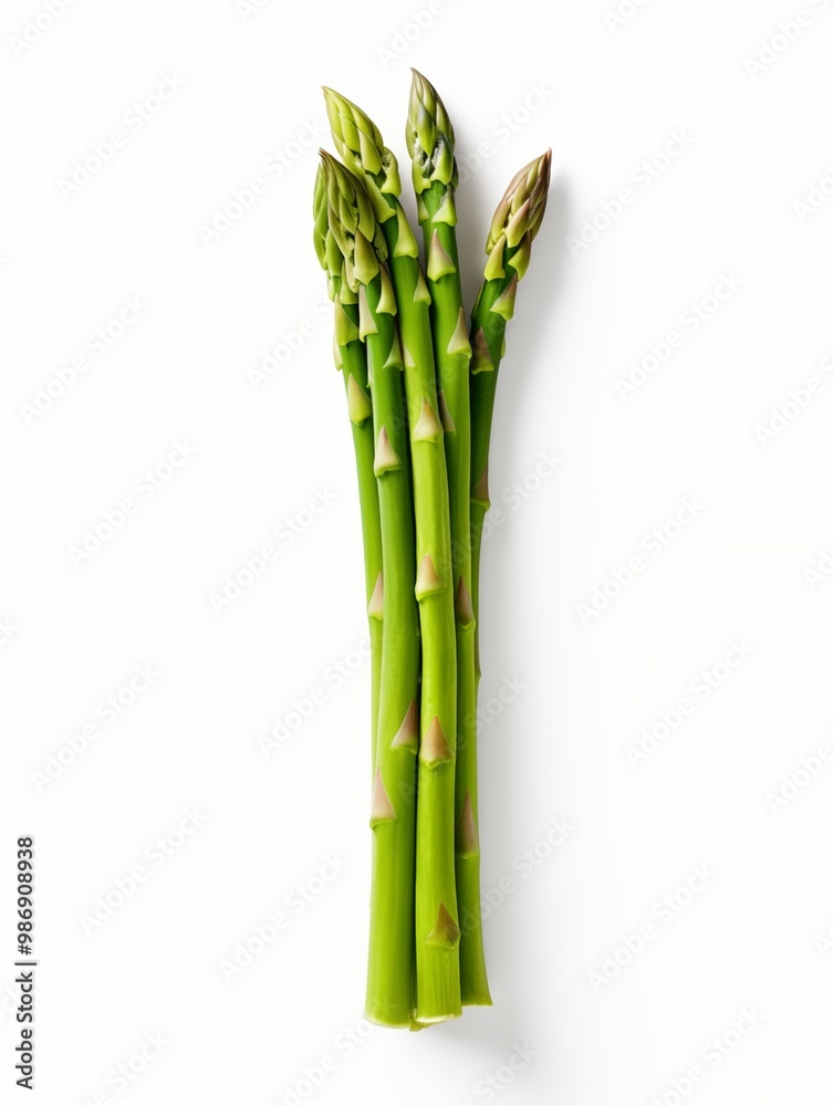 Fototapeta premium Asparagus isolated on white background. Generative ai