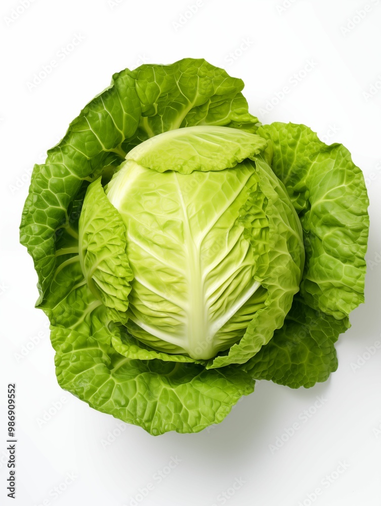 Obraz premium Cabbage isolated on white background. Generative ai