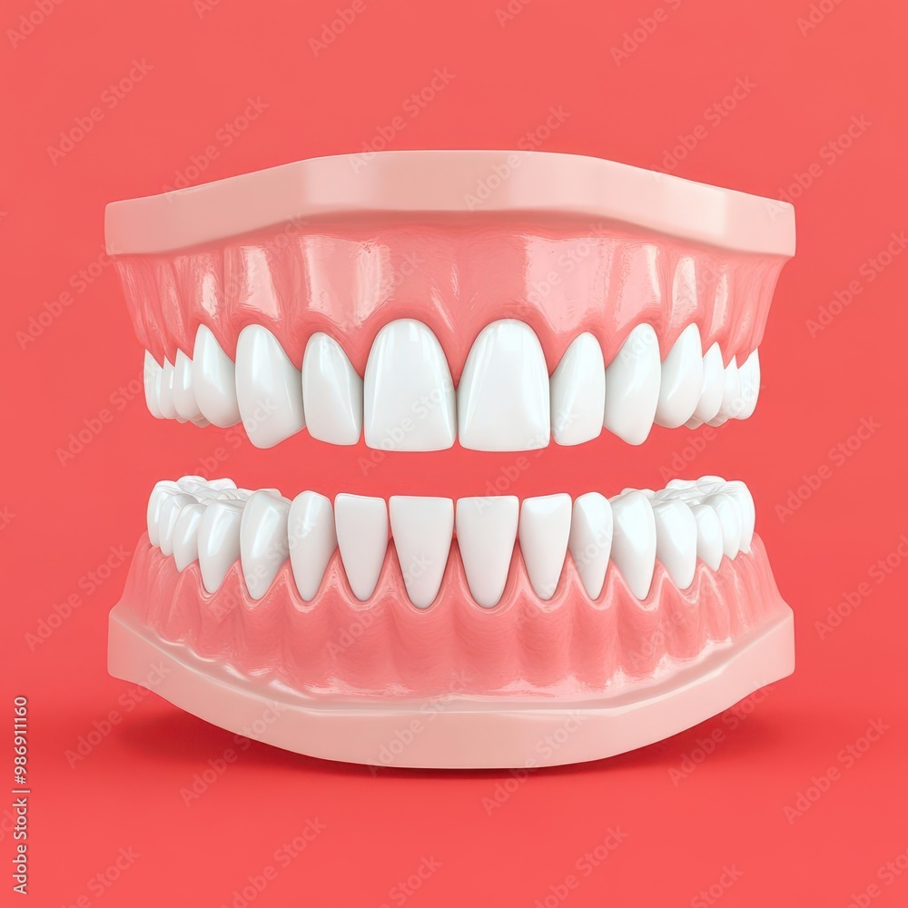 Obraz premium A detailed image of the human jaw with teeth and gums, jaw, teeth, clipart