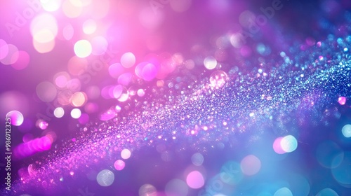 Glittery Christmas abstract background with lighting effects and bokeh, perfect for festive and holiday-themed designs.