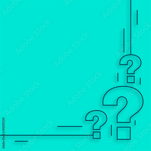 web help and support question mark sign template in line style