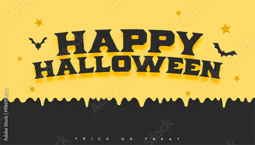 happy halloween celebration creepy background with bat design