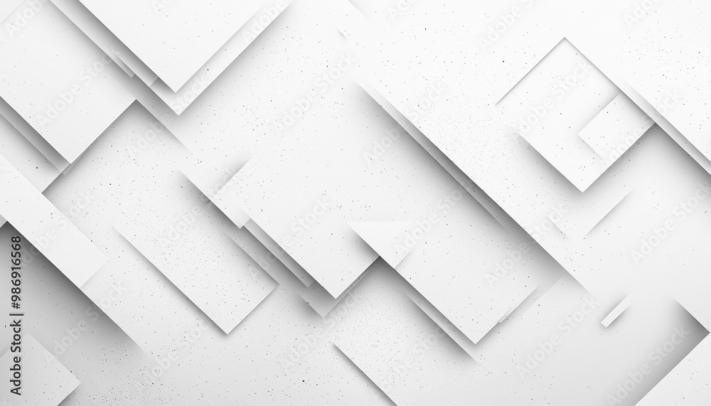Abstract white geometric shapes background with soft shadows Abstract white geometric shapes background with soft shadows