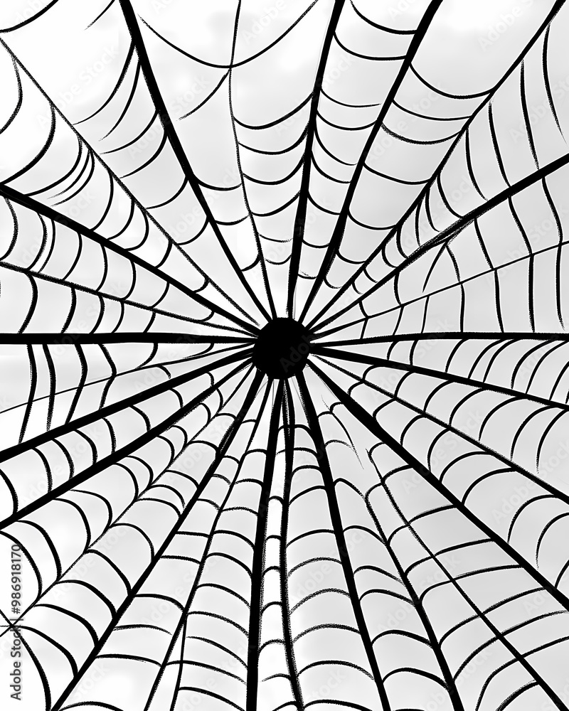 Obraz premium Abstract Spider Web Digital Artwork