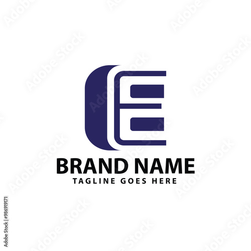 creative elegant modern minimalist letter E logo