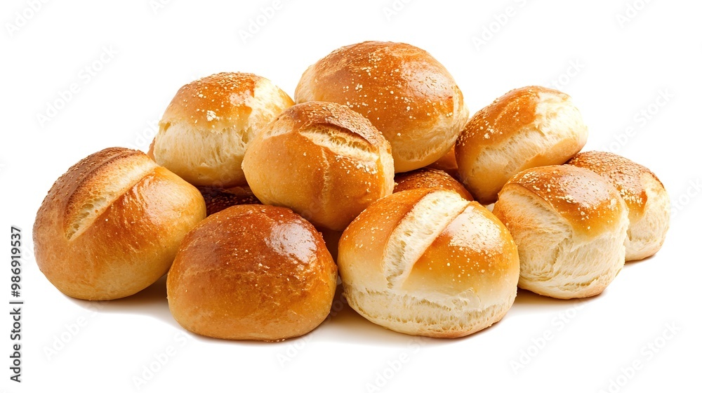 Freshly baked bread rolls and small buns isolated on a white transparent background, ideal for Thanksgiving holiday dinner. Freshly baked bread rolls and small buns isolated on a white transparent background, ideal for Thanksgiving holiday dinner.