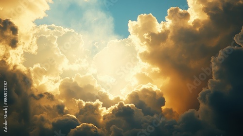 Radiant Hope - Sun Breaking Through Cloudy Sky Inspiring Hope and Positivity