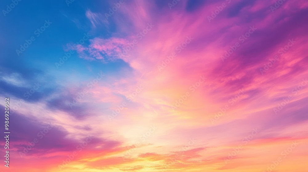 A sunset sky with vibrant colors, resembling the sky’s joyful end to the day A sunset sky with vibrant colors, resembling the sky’s joyful end to the day