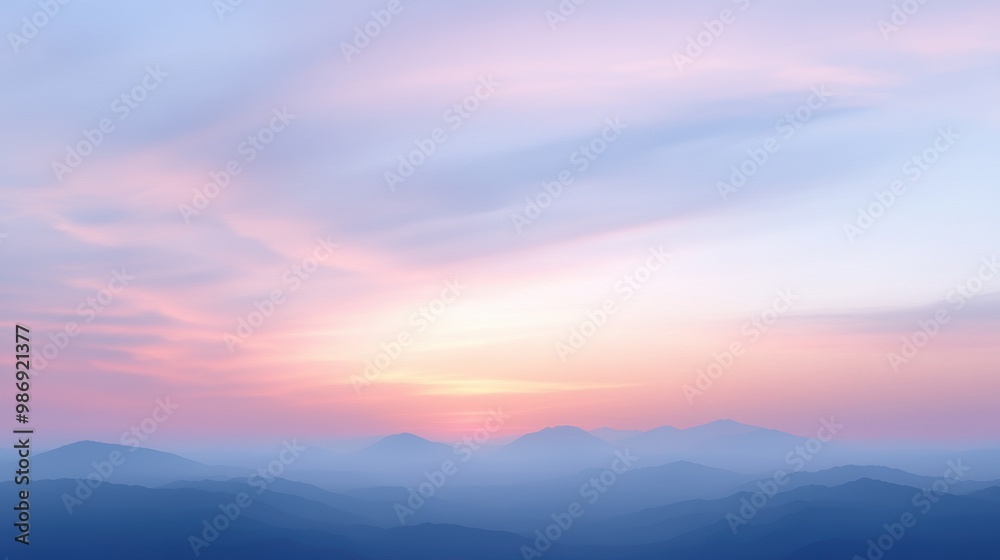 Tranquil Twilight Sky with Soft Glowing Reflections of the Day's End Tranquil Twilight Sky with Soft Glowing Reflections of the Day's End