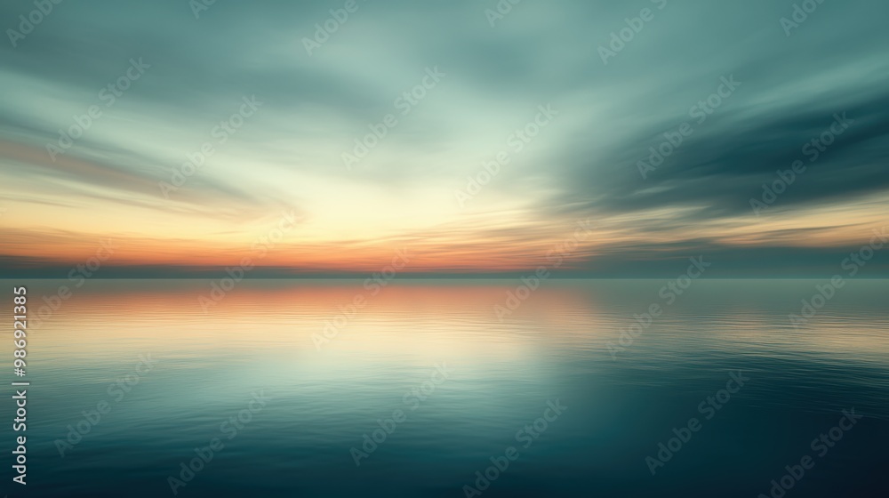 Tranquil Twilight Sky with Soft Glow Reflecting the Day's End Tranquil Twilight Sky with Soft Glow Reflecting the Day's End
