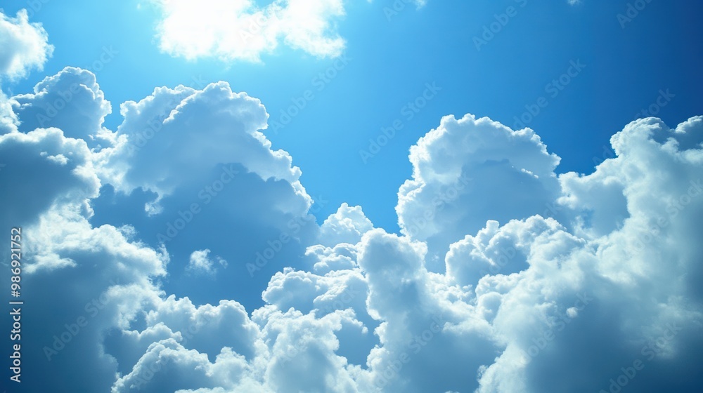 A sky filled with fluffy clouds, resembling the sky’s playful spirit A sky filled with fluffy clouds, resembling the sky’s playful spirit