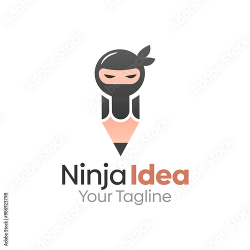 Ninja Idea Logo Design Template. Good for Business, Agency, Community and Organization