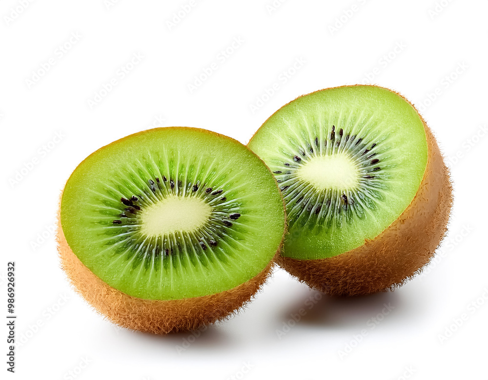 Cuts or slices fresh kiwi isolated on white Cuts or slices fresh kiwi isolated on white