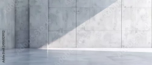 Panel kuchenny z motywem Modern architectural showcase, featuring a spacious empty concrete wall and floor, ideal for automotive presentations, highlighting sleek design and minimalistic aesthetics