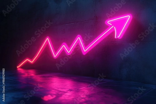 Neon Arrow Upward