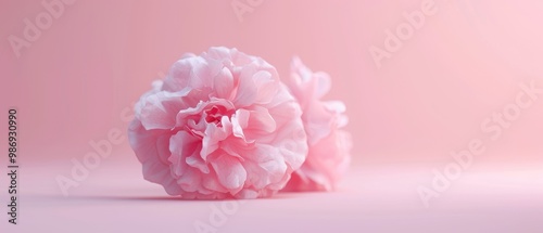 Wallpaper Mural Rose Pink Elegance, a stunning three-dimensional illustration showcasing the delicate beauty and intricate details of rose petals in a soft pink hue, evoking a sense of romance and tranquility. Torontodigital.ca