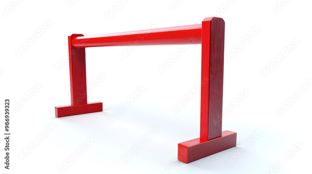 Hurdle isolated on a white transparent background, rendered in 3D. Hurdle isolated on a white transparent background, rendered in 3D.