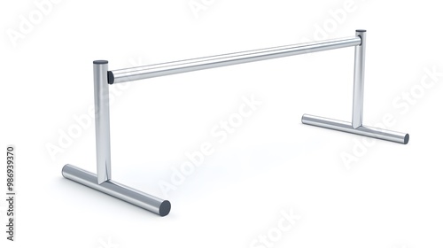 Hurdle isolated on a white transparent background, rendered in 3D.