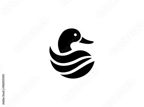 duck logo vector illustration. duck head logo template

