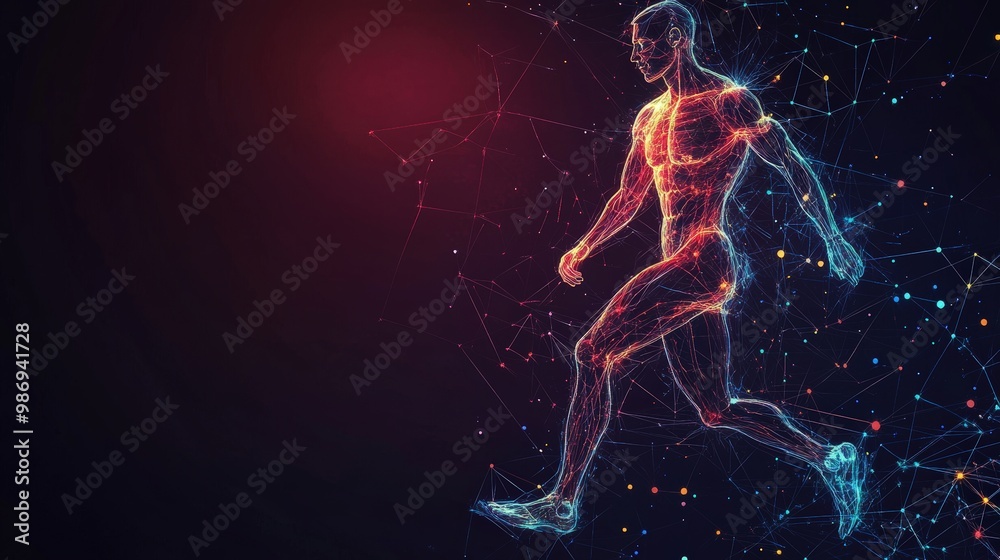 Athlete muscle activation Scientific Visualization Neural Connections affecting sport performance Athlete muscle activation Scientific Visualization Neural Connections affecting sport performance