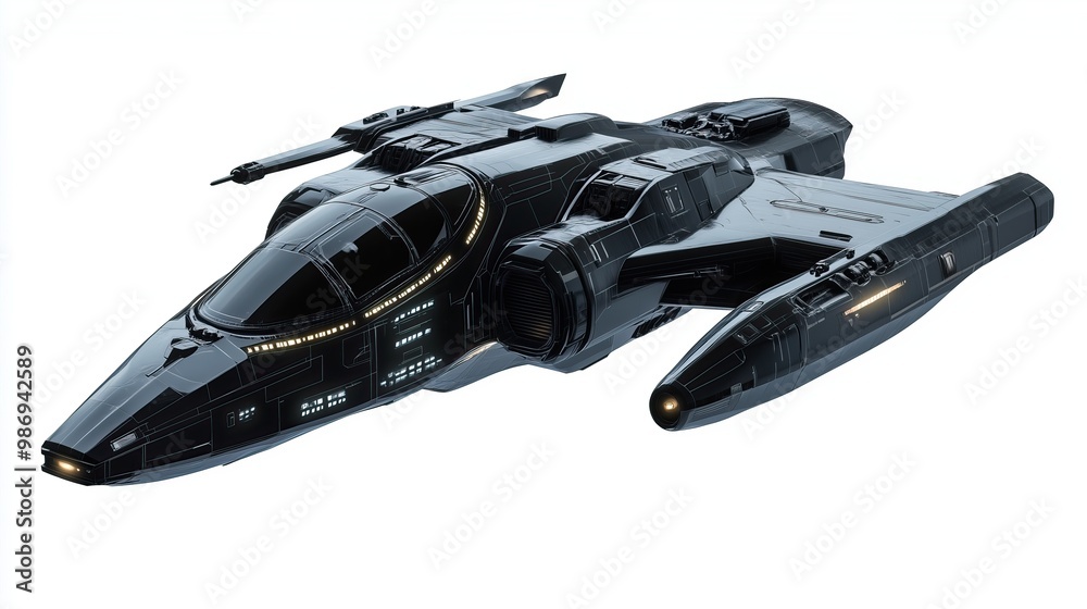 custom made wallpaper toronto digitalone single black spaceship isolated on white background