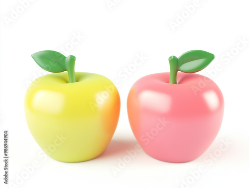 Colorful Apples Trio Green Red and Yellow Fruits