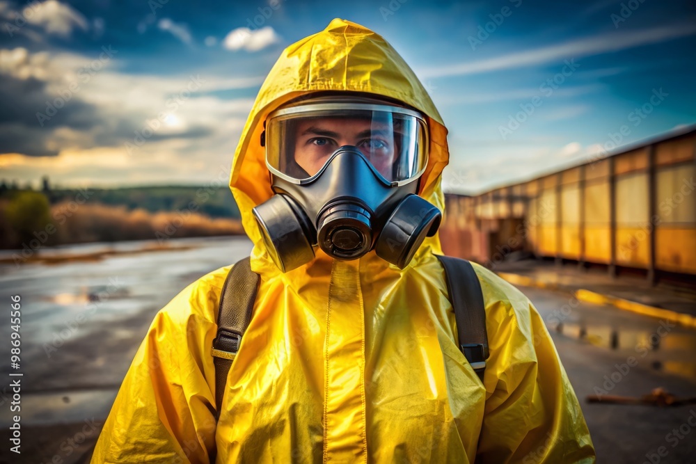 High-performance hazmat suit designed for protection against chemical, biological, and radiological threats in