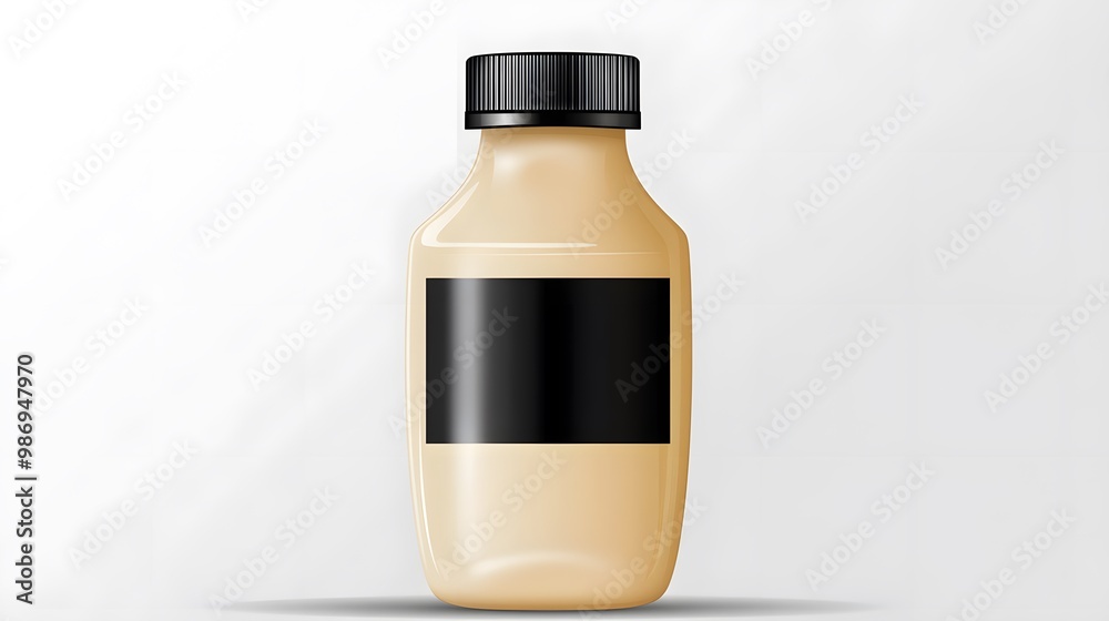 Mayonnaise bottle with a label, isolated on a transparent background. Mayonnaise bottle with a label, isolated on a transparent background.
