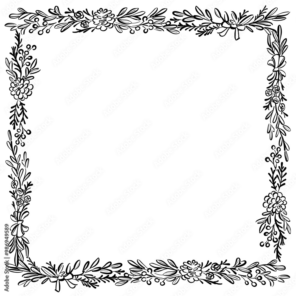 ボタニカルなフレーム　1色