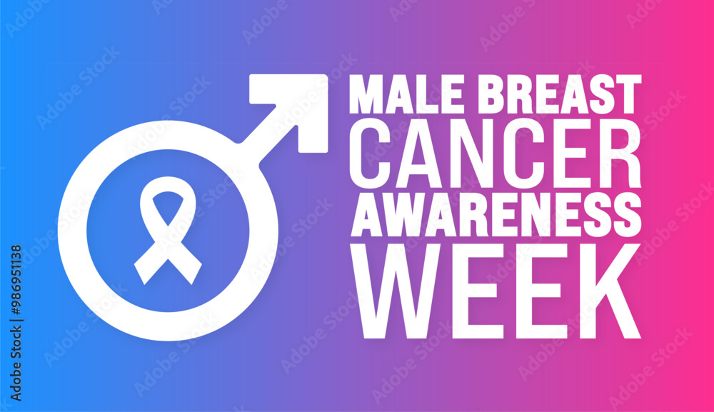 Male Breast Cancer Awareness Week background or banner design template is observed every year in October. Holiday concept. Template for card, poster, placard, template. eps 10 Male Breast Cancer Awareness Week background or banner design template is observed every year in October. Holiday concept. Template for card, poster, placard, template. eps 10